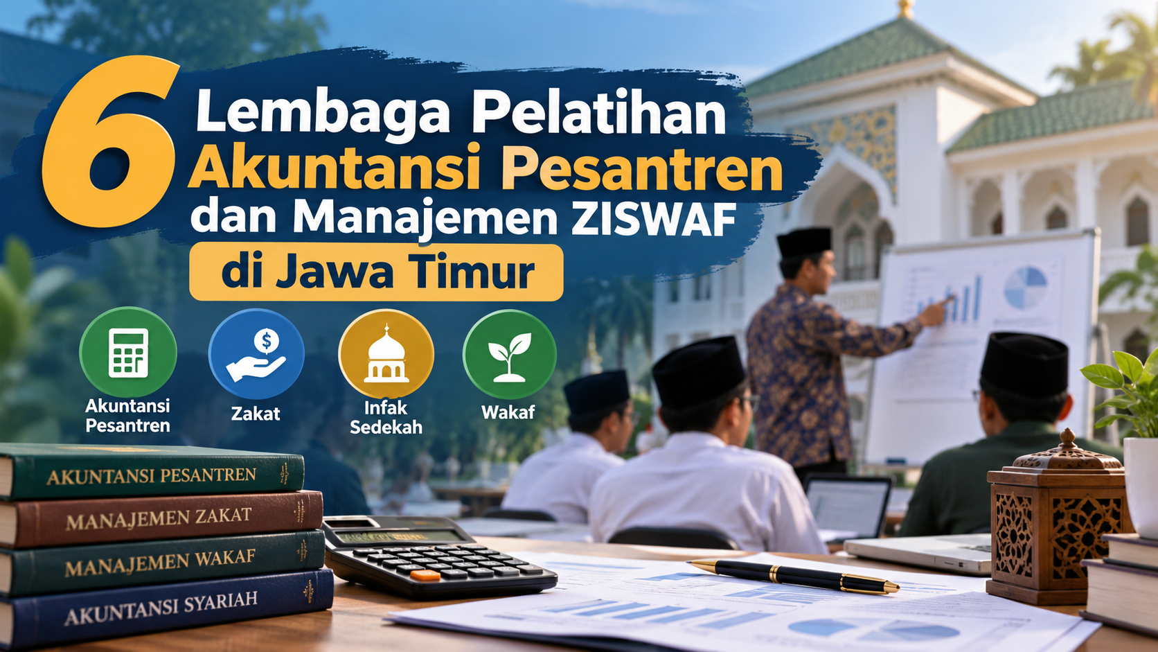 Pelatihan akuntansi pesantren dan manajemen ZISWAF di Jawa Timur.