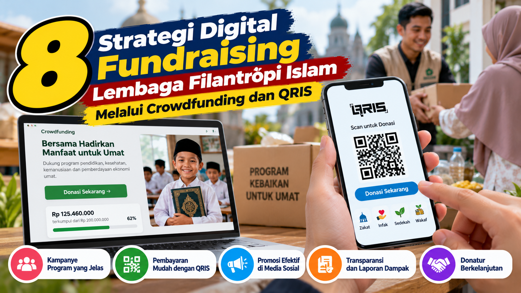 8 Strategi Digital Fundraising Lembaga Filantropi Islam Melalui Crowdfunding dan QRIS