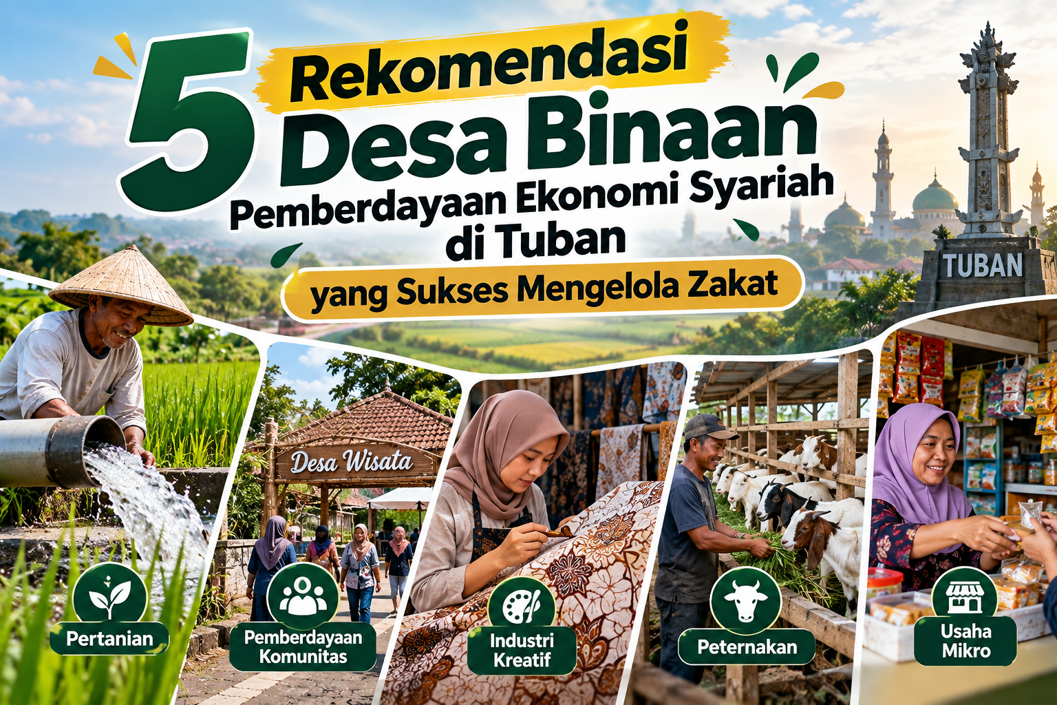 5 Rekomendasi Desa Binaan Pemberdayaan Ekonomi Syariah di Tuban yang Sukses Mengelola Zakat